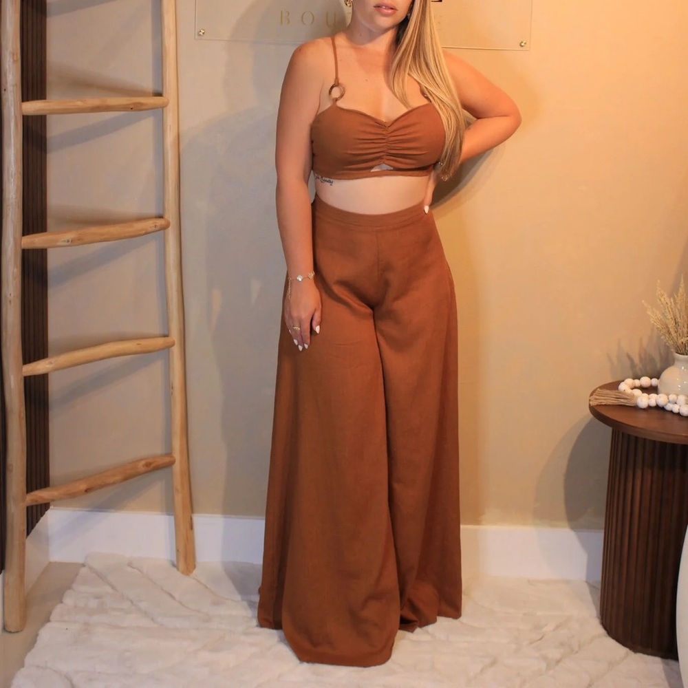 Brow Two Piece Pant Set